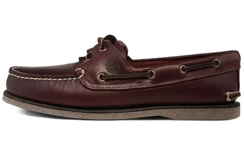 Timberland Leather Handmade Boat Shoes Brown