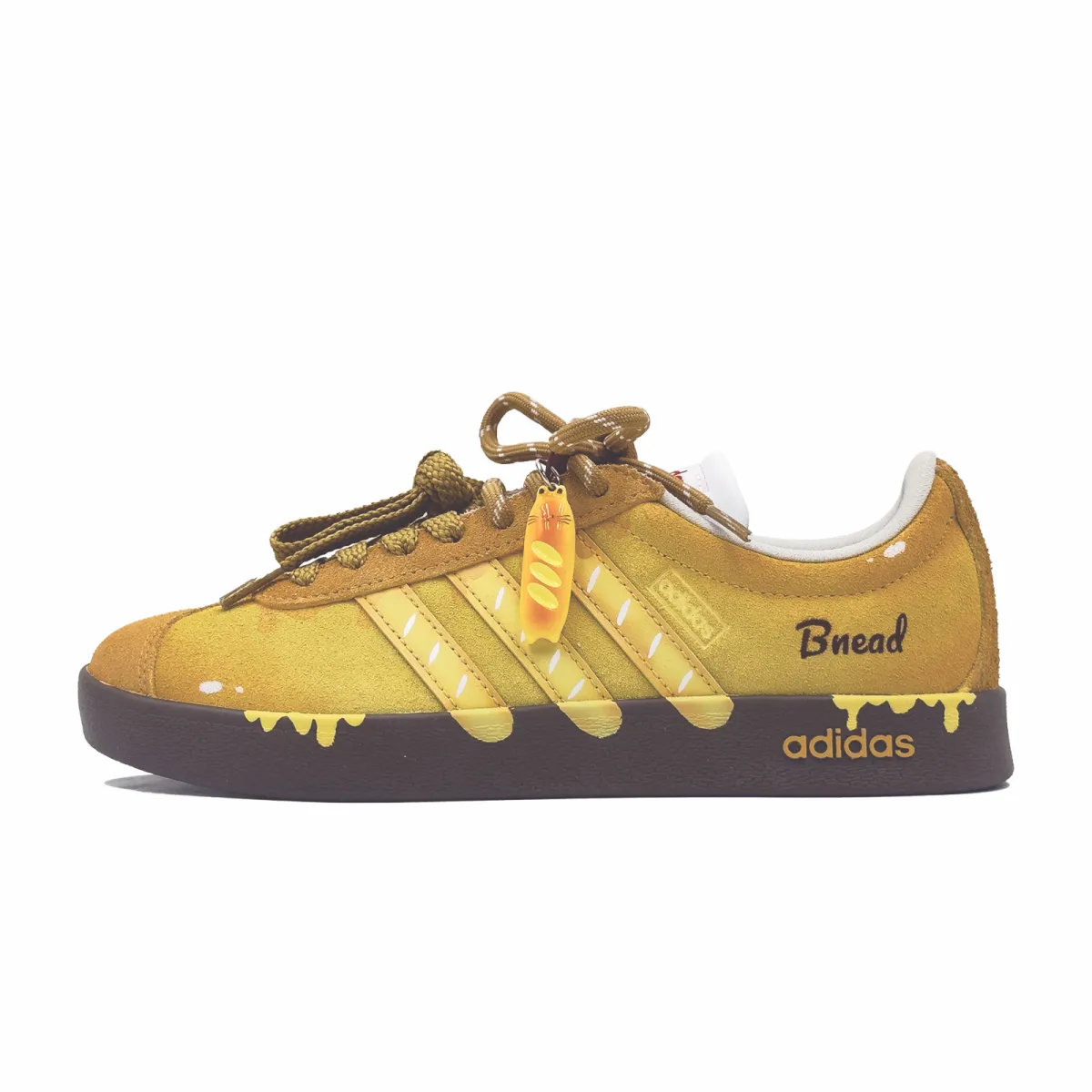 Adidas VL COURT 2.0 Butter Baguette Suede Fashion Trend Cushioning, Wear Resistant Low top Skateboard Shoes Unisex