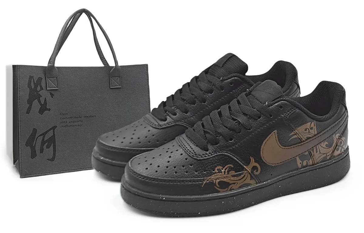 Nike Court Vision Low Abrasion Resistant Low top Skateboard Shoes Unisex Dark Copper