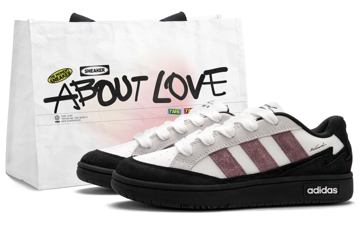 Adidas WCARD ADV Strawberry Cream Puff Low top Skateboard Shoes Unisex Black Pink