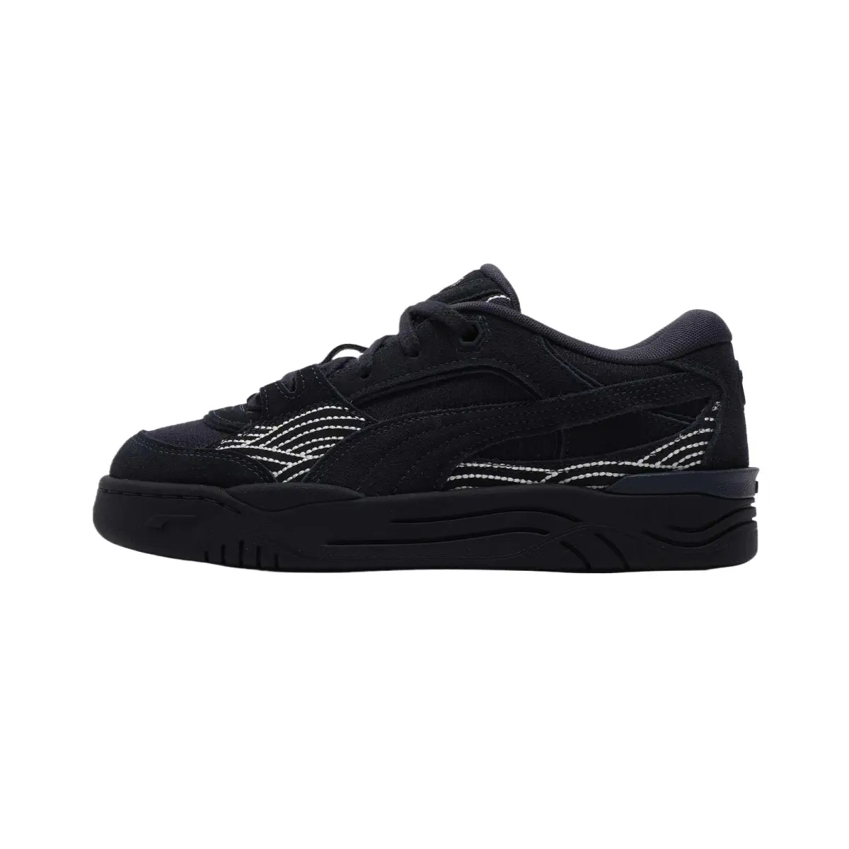 PUMA NAVY Cushioning, Wear Resistant Low top Skateboard Shoes Unisex Black