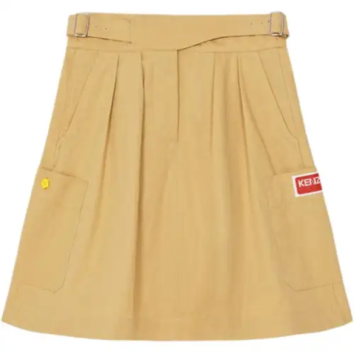 KENZO X Nigo Belted Military Skirt Beige
