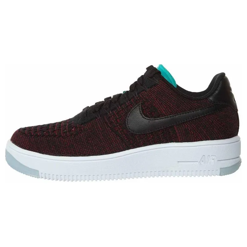 Nike Af1 Flyknit Low Black Black Team Red Women's