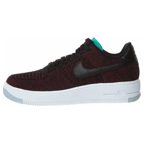Nike Af1 Flyknit Low Black Black Team Red Women's