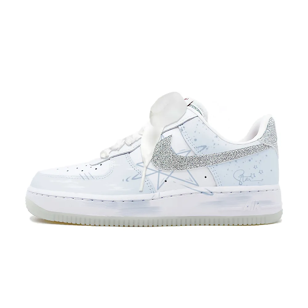 Nike Air Force 1 Cerulean Nova Slip Resistant Cushioning Abrasion Resistant Low top Skateboard Shoes Women's Blue