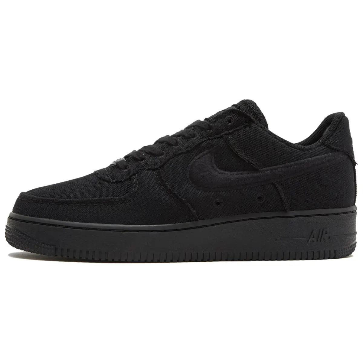 Nike Air Force 1 Abrasion Resistant Abrasion Resistant Low top Skateboard Shoes Unisex Black