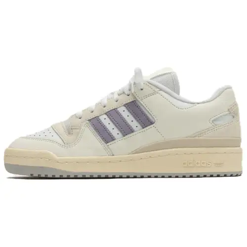 Adidas Originals FORUM 84 Low top Skateboard Shoes Men's Beige Purple