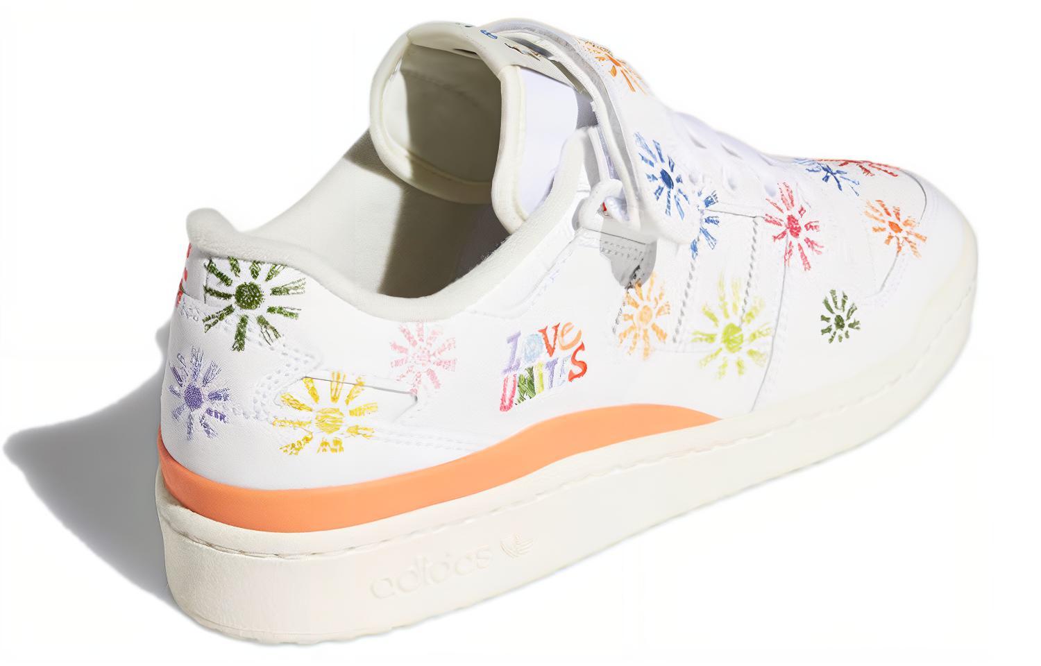 Кеды adidas Originals Forum Low Pride (белый) — Белый / синий / жёлтый / зелёный / красный — фото 4