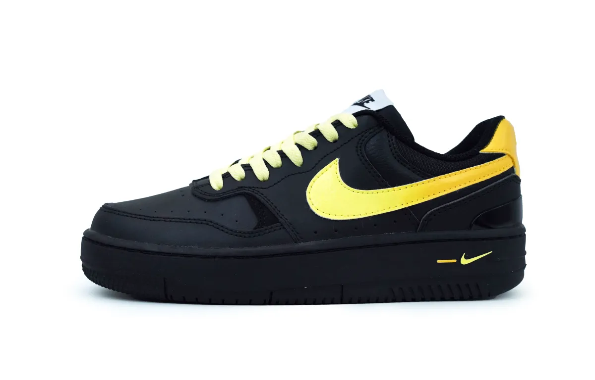 Nike Gamma Force Slip Resistant Abrasion Resistant Low top Skateboard Shoes Women's Black Yellow