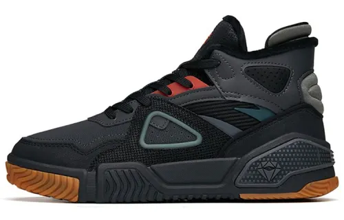 ANTA Skateboard Shoes Men's High Top Carbon Gray/Black/Asphalt Gray