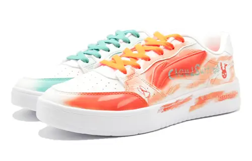 Li Ning Sycee Skateboard Shoes Men's Low Top Orange/Blue
