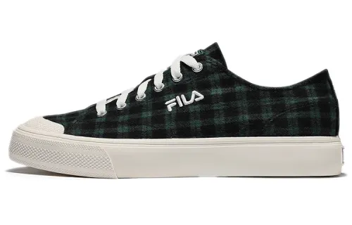 FILA Canvas Low top Skateboard Shoes Unisex Black Green