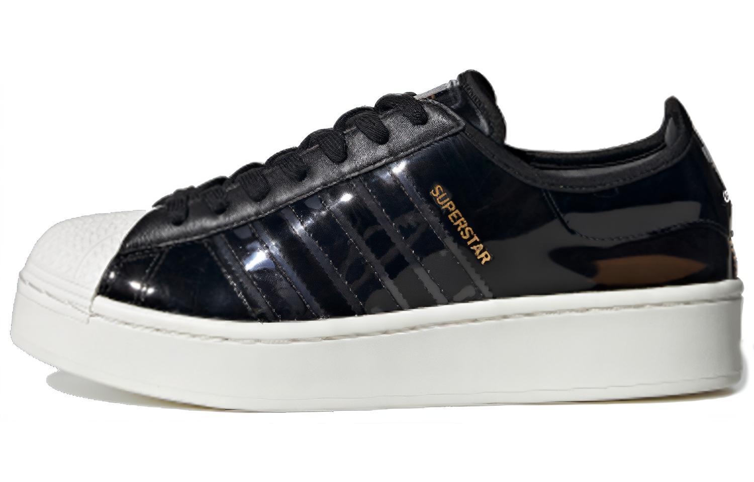 Женские кеды adidas originals Superstar Bold (черные) — 亮黑 — фото 1