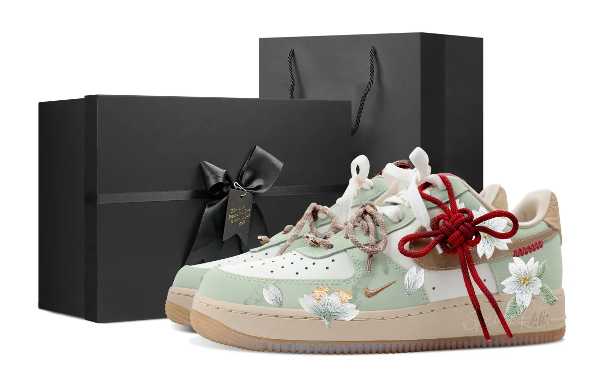 Nike Air Force 1 Skateboard Shoes Women's Low Top Light Green