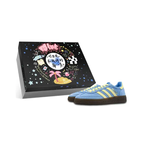 Adidas Originals HANDBALL SPEZIAL Slip Resistant Abrasion Resistant Low top Skateboard Shoes Unisex Blue Yellow