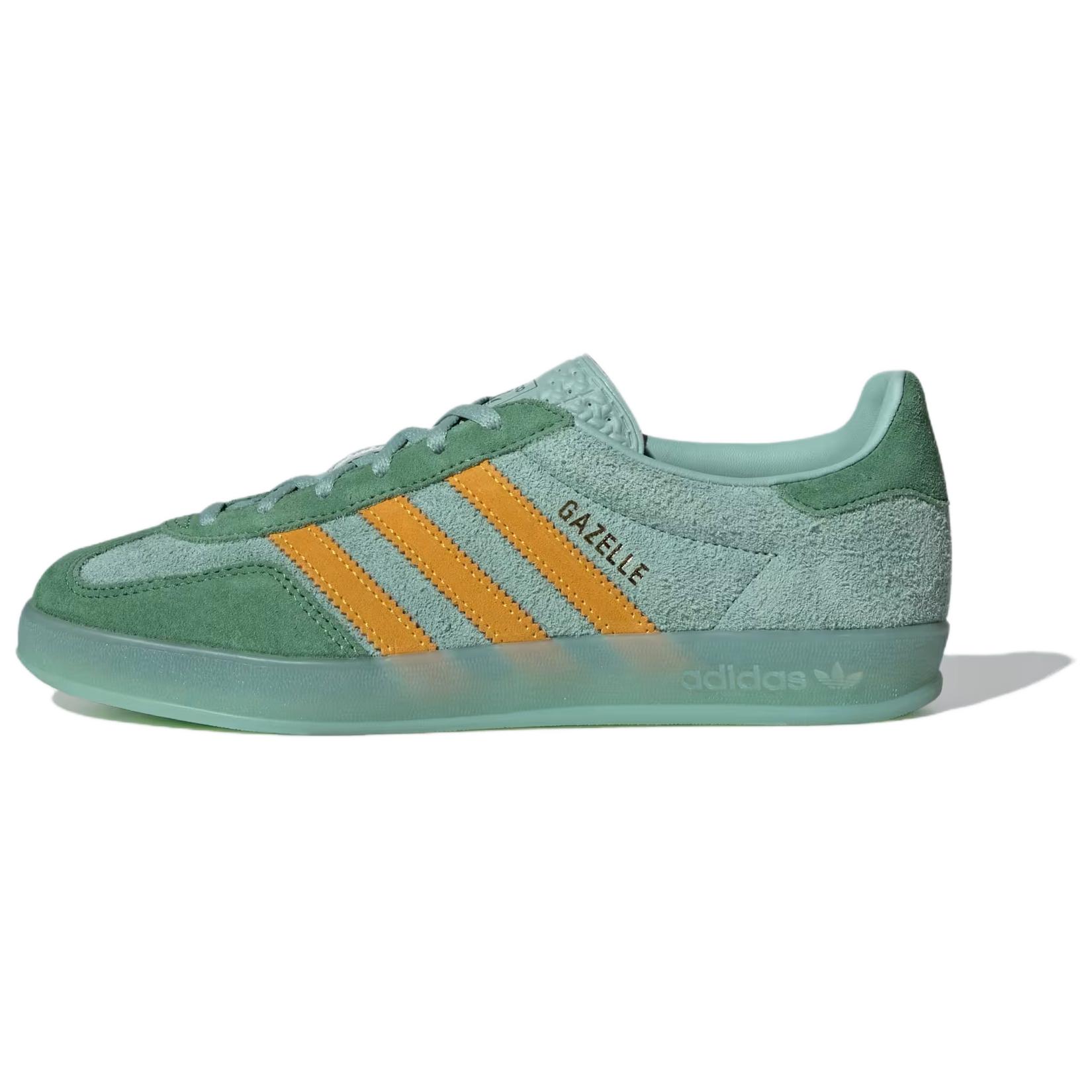 Gazelle Wmns Adidas Originals Indoor 'Hazy Green Crew Yellow' Women's