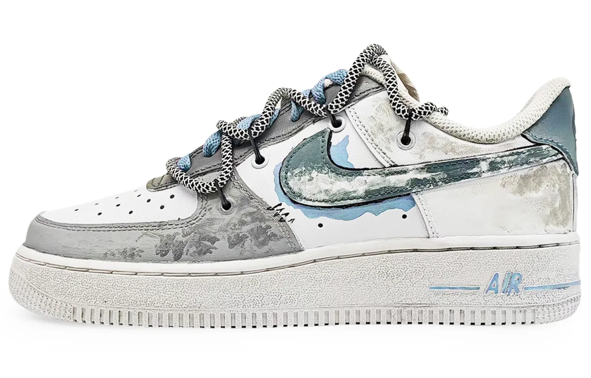 Nike Air Force 1 EIGHT% No. 9 Coverage Thermal Abrasion Resistant Low top Skateboard Shoes Unisex Blue