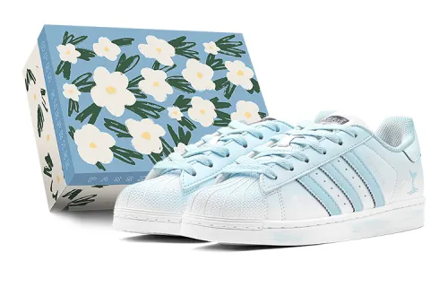 Adidas Originals SUPERSTAR Low top Skateboard Shoes Unisex Blue White