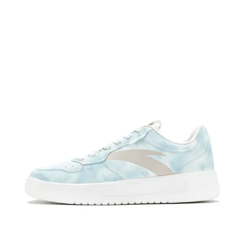 Anta Easy Slip Resistant Abrasion Resistant Low top Skateboard Shoes Men's Light Cyan