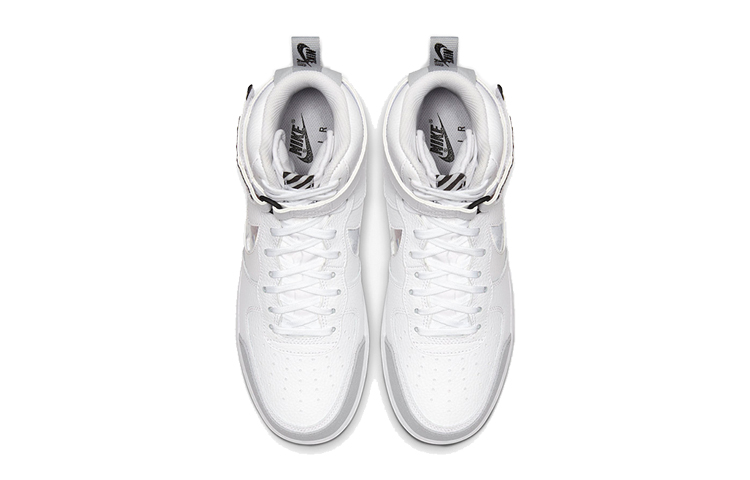 Кроссовки Nike Air Force 1 (белый / серый / черный) — Белый / серый / чёрный — фото 4