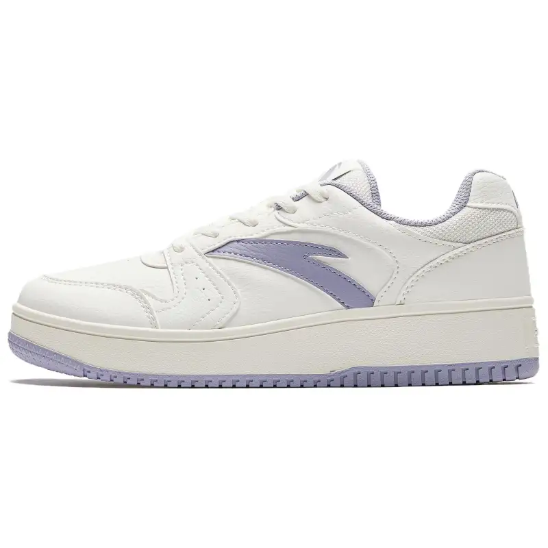 Anta First Year Synthetic Leather Low top Skateboard Shoes Women's White Purple