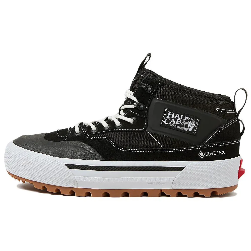 Vans Half Cab Waterproof And Wear resistant Mid top Skateboard Shoes Unisex Black