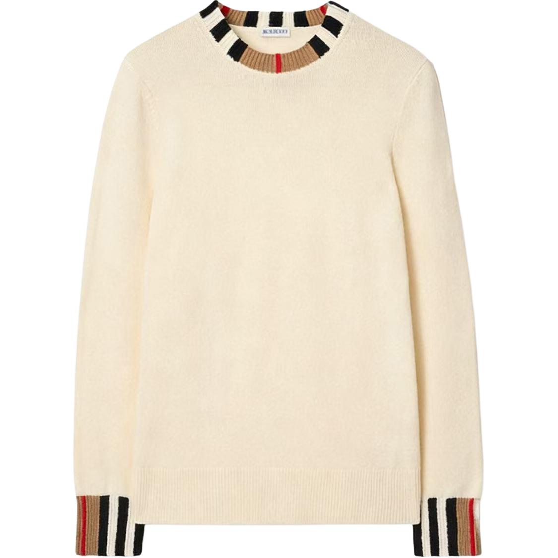 Женский свитер Burberry Logo Stripe Sweater (белый)