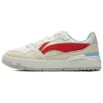 Li Ning Common 80s Slip Resistant Abrasion Resistant Low top Skateboard Shoes Women's Beige Red Blue