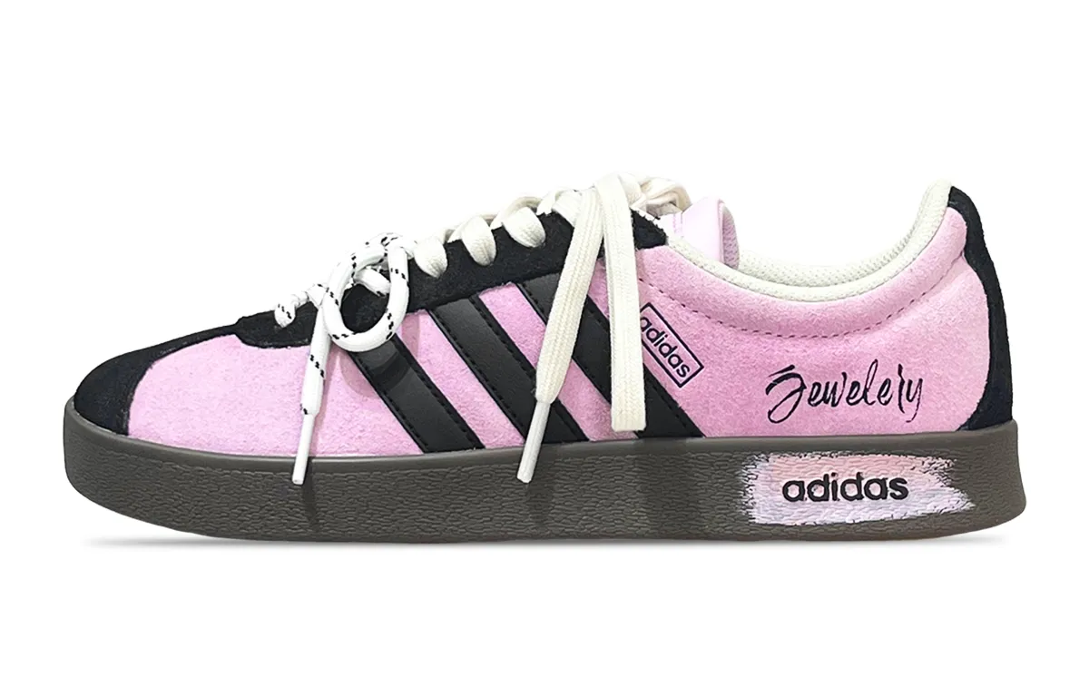 Adidas VL COURT 2.0 Butter Grape Abrasion Resistant Low top Skateboard Shoes Unisex