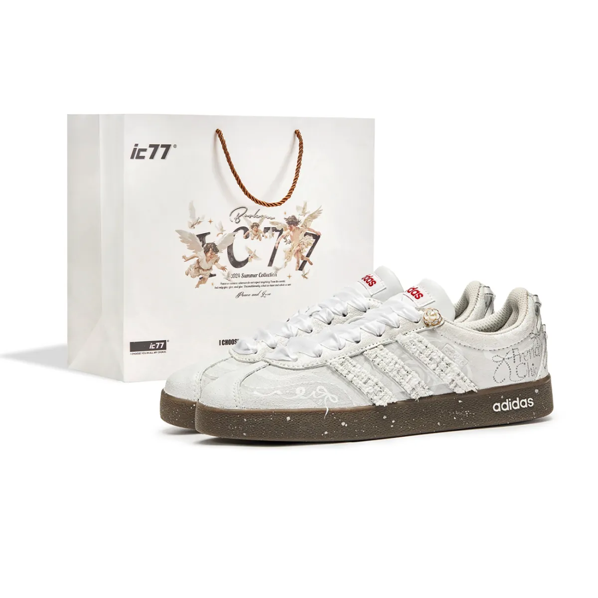 Adidas Box IC77 Camellia Message Slip Resistant Cushioning Abrasion Resistant