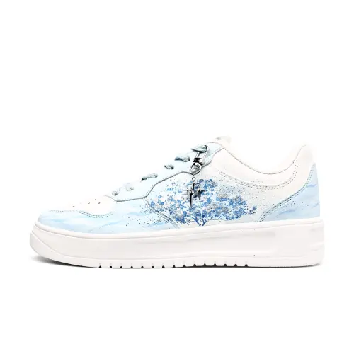 Anta Easy Slip Resistant, Abrasion Resistant, Breathable Low top Skateboard Shoes Unisex Blue