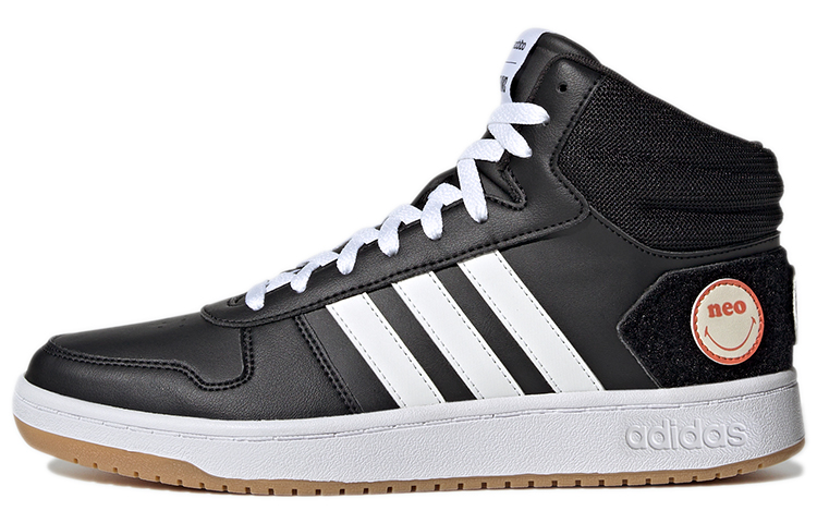 Мужские кроссовки adidas neo Hoops 2.0 Mid (черно-белые)