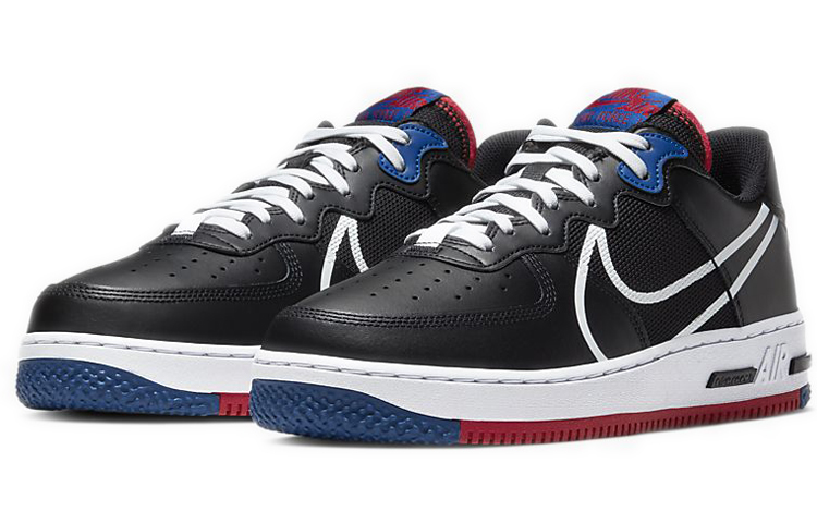 Кеды Nike Air Force 1 (черно-красно-синий) — Чёрныйкрасныйсиний — фото 3