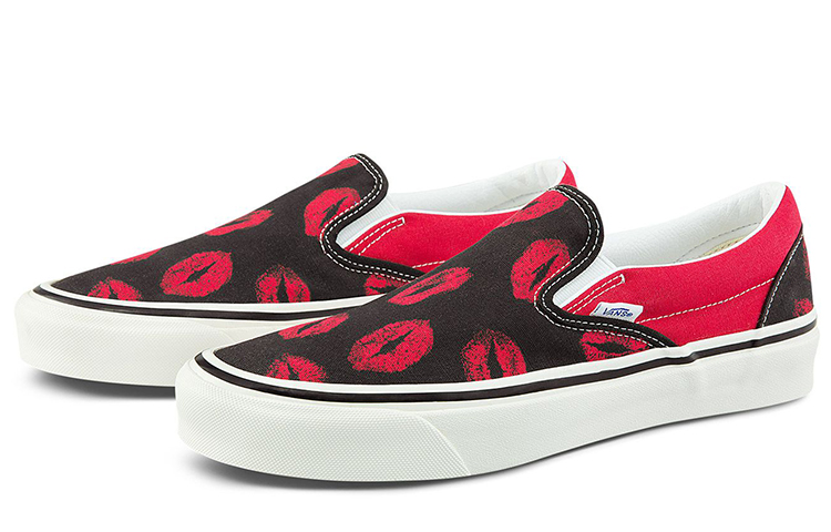Кеды Vans slip-on 98 Dx (красно-черные) — фото 2