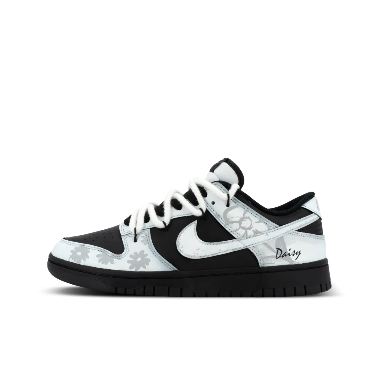 Nike Dunk Gorilla Jester XJDD Daisy Leather Low top Skateboard Shoes Unisex Black White