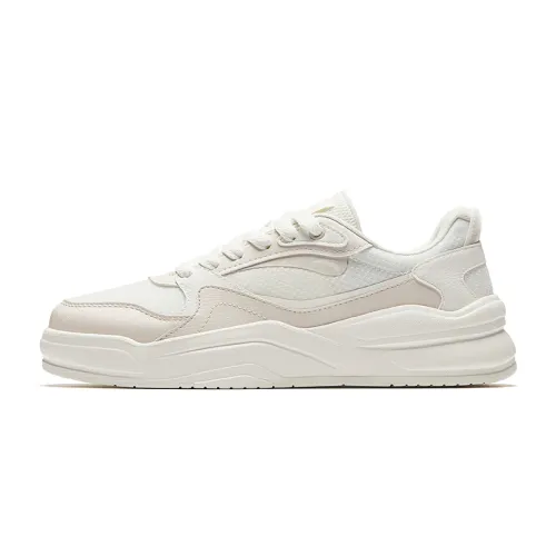 Anta Rubber Bullet Breathable Height Increasing Low top Skateboard Shoes Women's White Beige