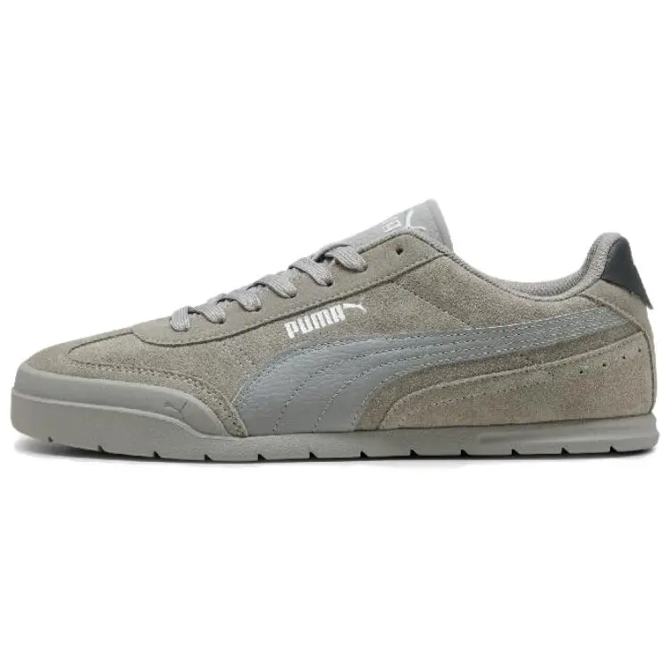 PUMA Super Turino Cow Split Leather Low top Skateboard Shoes Unisex Gray