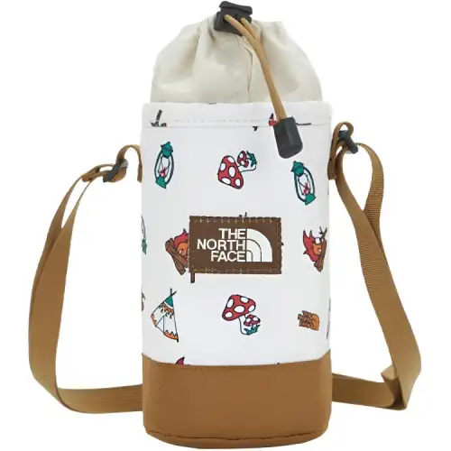THE NORTH FACE 0.5L Water Bottle Bag, Outdoor Bag, Shoulder Bag, Crossbody Bag Polyester White Khaki Unisex
