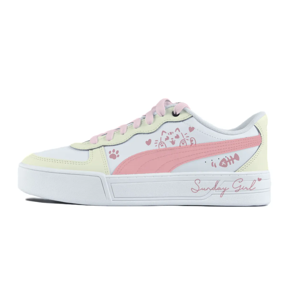 PUMA Skye Abrasion Resistant Balance Low top Skateboard Shoes Women's Custard