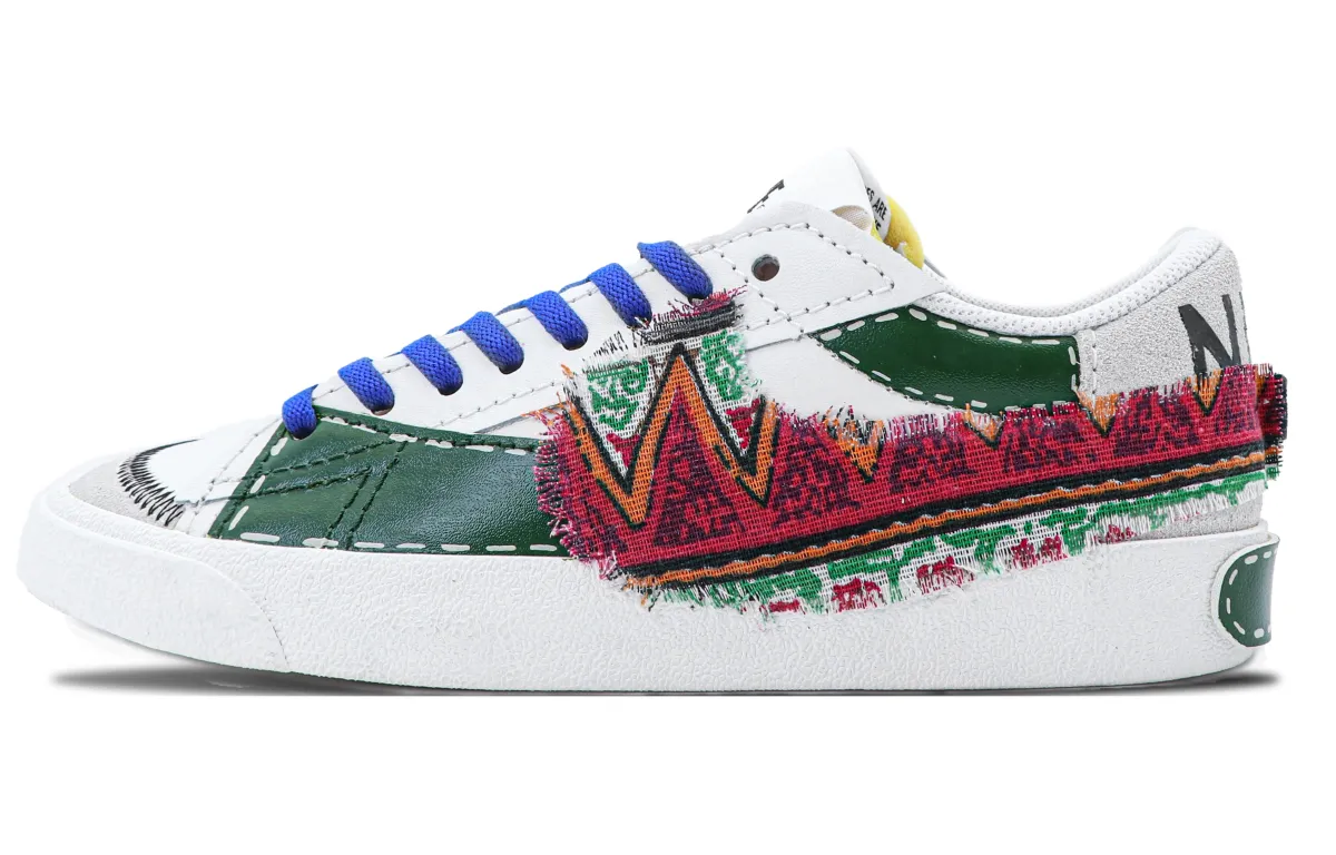 Nike Blazer Slip Resistant Abrasion Resistant Low top Skateboard Shoes Men's White Green