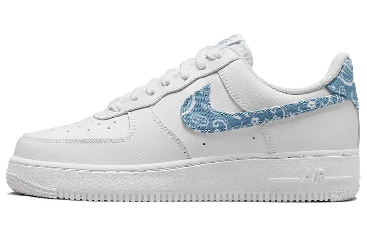 Nike Air Force 1 Low Essential 'Paisley Low top Skateboard Shoes Women's White Blue