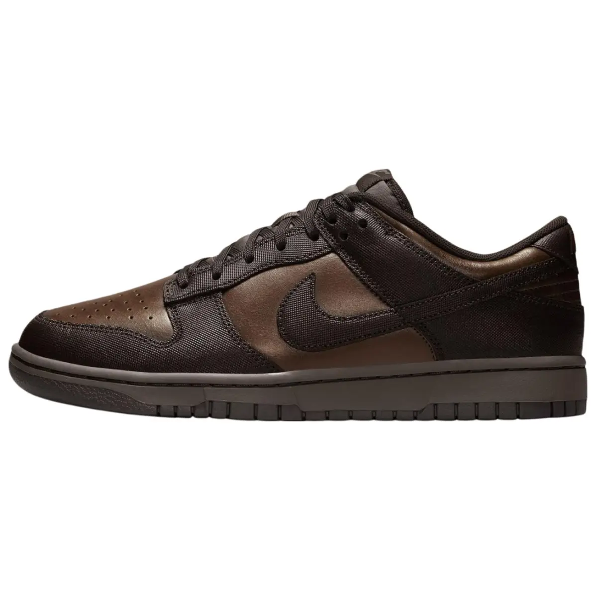 Nike Dunk Abrasion Resistant Abrasion Resistant Low top Skateboard Shoes Unisex Brown Black