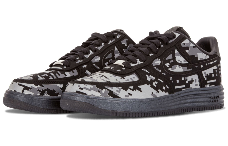 Мужские кроссовки Nike Air Force 1 Low Digi Nrg (черно-серо-белый) — фото 2