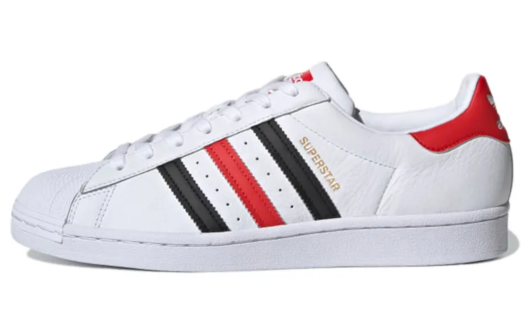 Adidas Originals Superstar Collection Low top Skateboard Shoes Unisex White Black Red