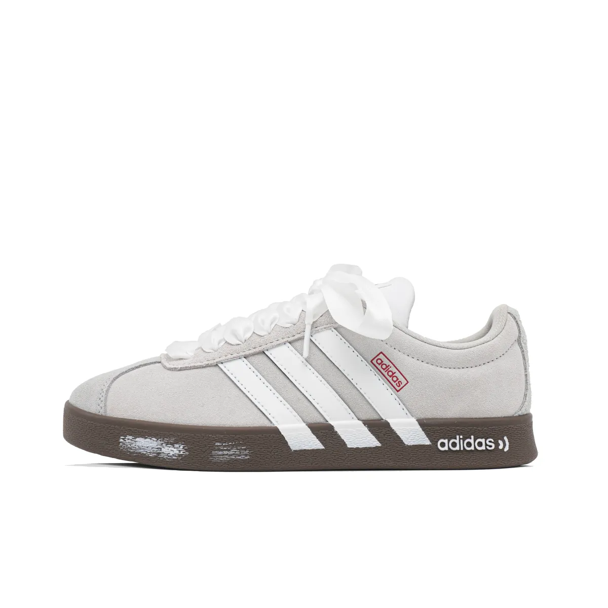 Adidas VL COURT 2.0 Elegant Simplicity Low top Skateboard Shoes Unisex Gray White