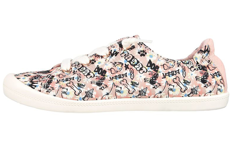 Skechers Bobs Skateboard Shoes Women's Low Top White/Pink Color