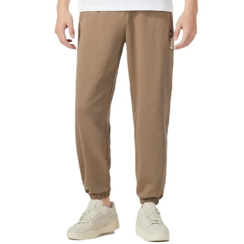 PUMA Casual Pants Unisex Khaki Moderate Cuffed Pants