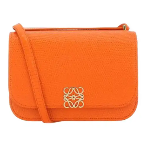LOEWE Goya Leather Crossbody Bags Women's Orange