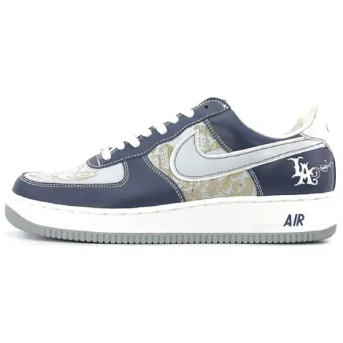 Nike Air Force 1 Mr Cartoon Blue Tattoo Spiderweb