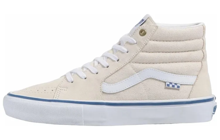 Vans Skate Sk8 Hi Raw Canvas Classic White